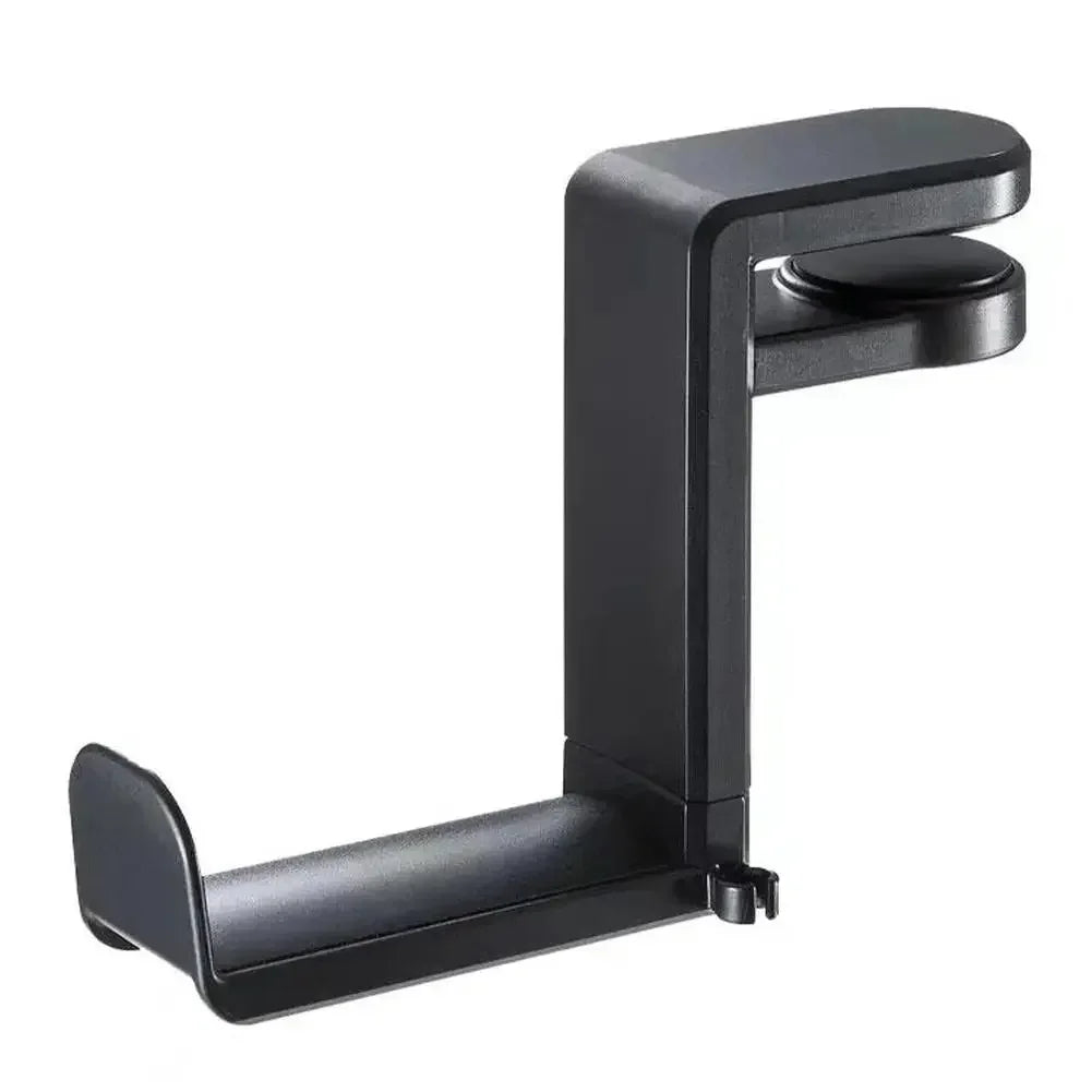 Headphone Bracket Swivel Mounted PC Gaming Headset Stand Holder Under Desk Hanger Hook Earphones Display Stand With USB Ports Oasis Select black