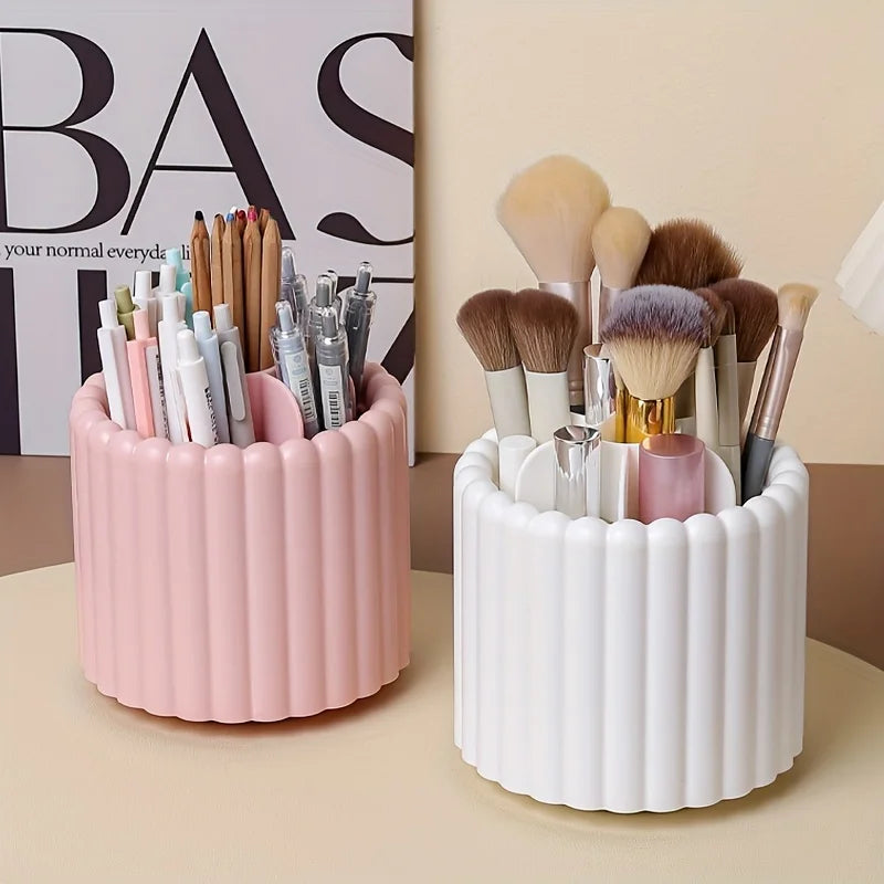Modern Minimalist 360° Rotating Desk Organizer Pen Holder - Space-Saving, Multi-Functional Office Supplies - for Home & School Oasis Select