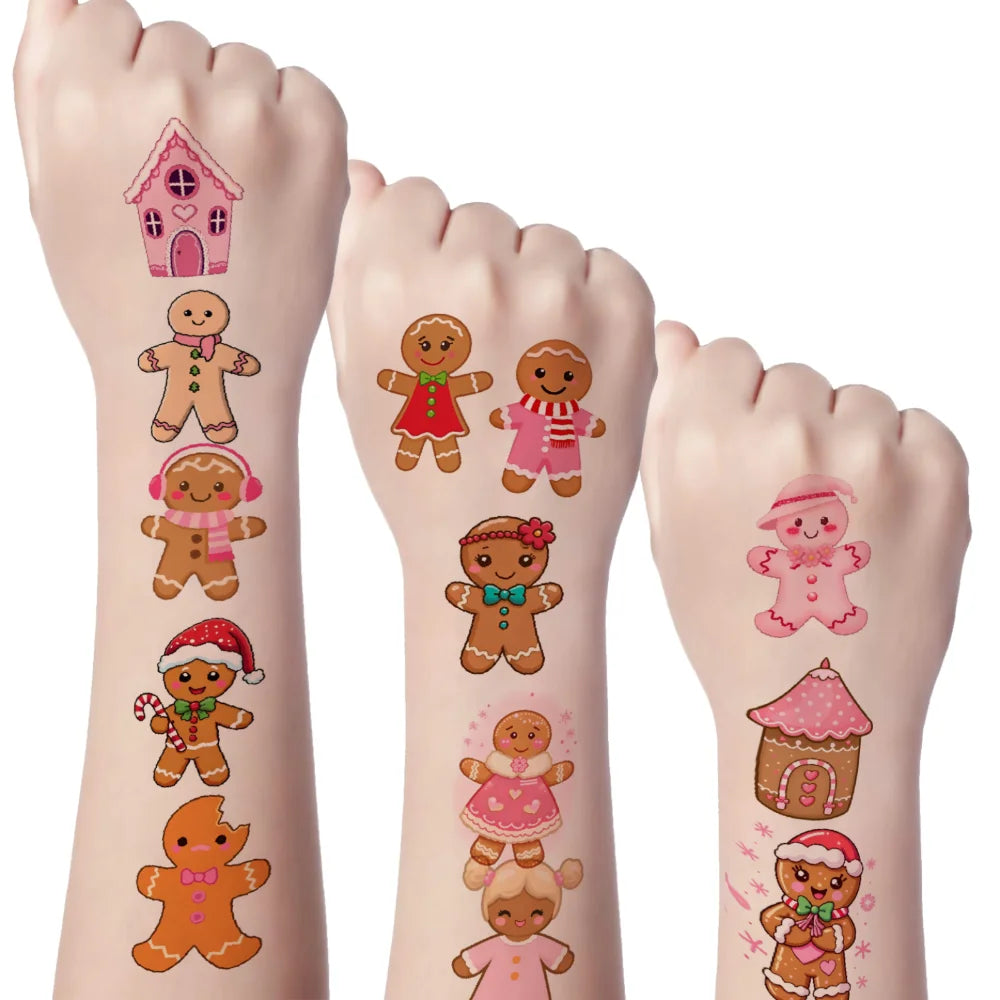 54pcs Christmas Temporary Tattoos – Waterproof Festive Stickers