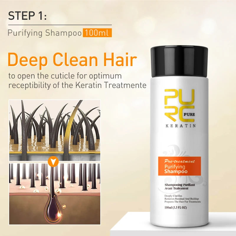 PURC Smoothing Shampoo Conditioner Professional Keratin Hair Treatment Nourishes Dry Repair Damaged Moisturizing Hair Care Oasis Select