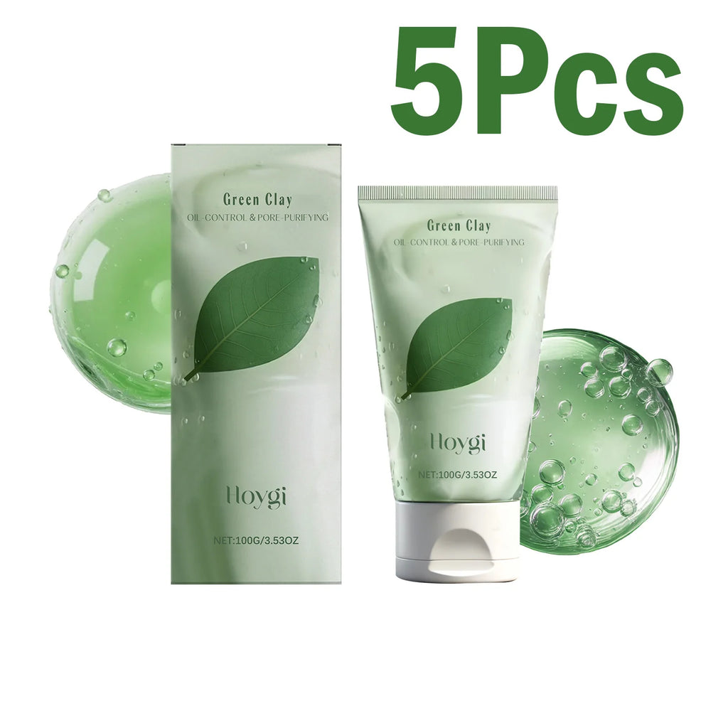 Hoygi Green Clay Centella Cleanser – Acne & Sensitive Skin Facial Cleanser Oasis Select 5 x 100g Boxed
