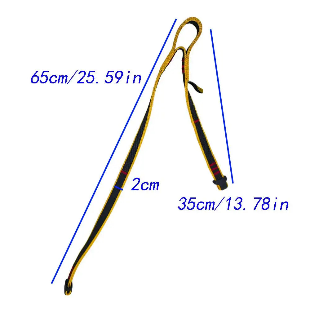 Rock Climbing Cow Tail Lanyard 2-Leg Fall Protection Tether Mountaineering Abseiling Via Ferrata Harness Connection Equipment Oasis Select
