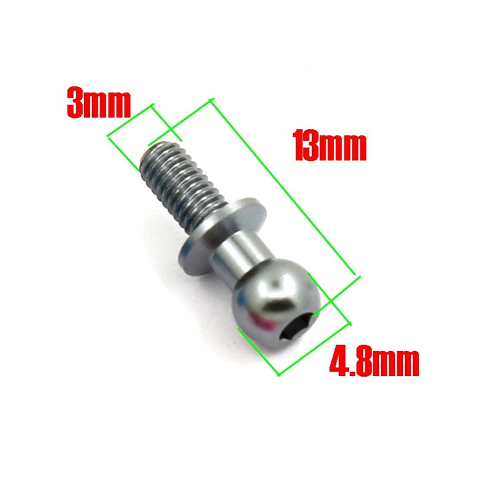 10Pcs M3 Metal Hex Ball Screws for TT01 TT02 D5 1/10 RC Drift Car Spare Parts Universal,Blue Oasis Select