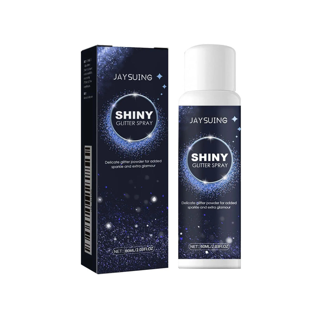 Shiny Glitter Spray Radiant Silver Glitter Spray for Hair &Body Instant Holographic Highlight Sparkling Shimmer Makeup for Party Oasis Select 60ml Boxed