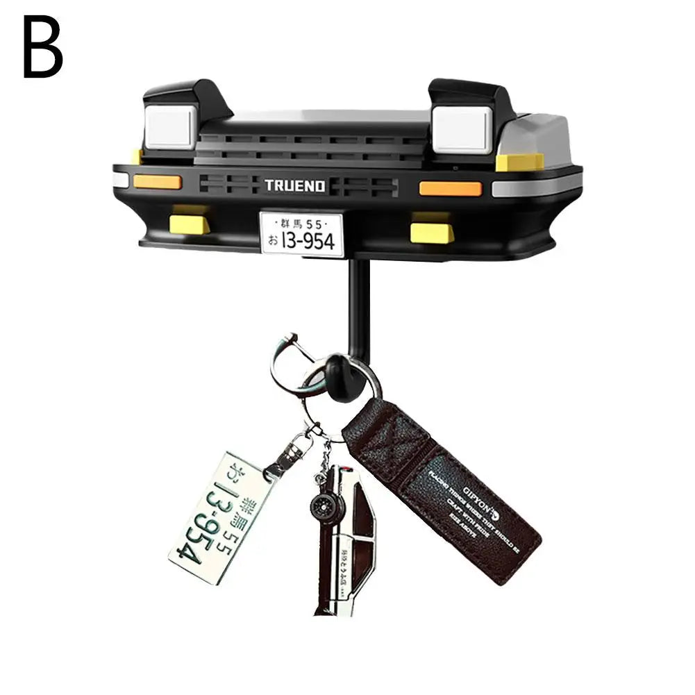 2025 New AE86 Car Headlight Key Holder Room Accessories Wall-Mounted Key Hanger Wall Hooks Car Enthusiasts' Gifts Birthday Gift Oasis Select Black No light