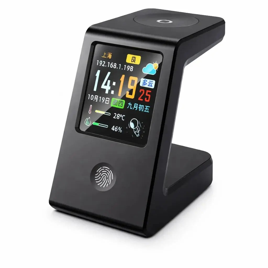 GEEKMAGIC Smart WiFi Weather Clock with Wireless Charging