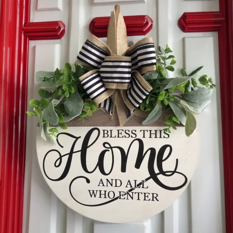 Fun Front Door Sign Hanger Garland Front Door Decoration Prohibited To Solicit Welcome Into The Fun Door Sign Oasis Select