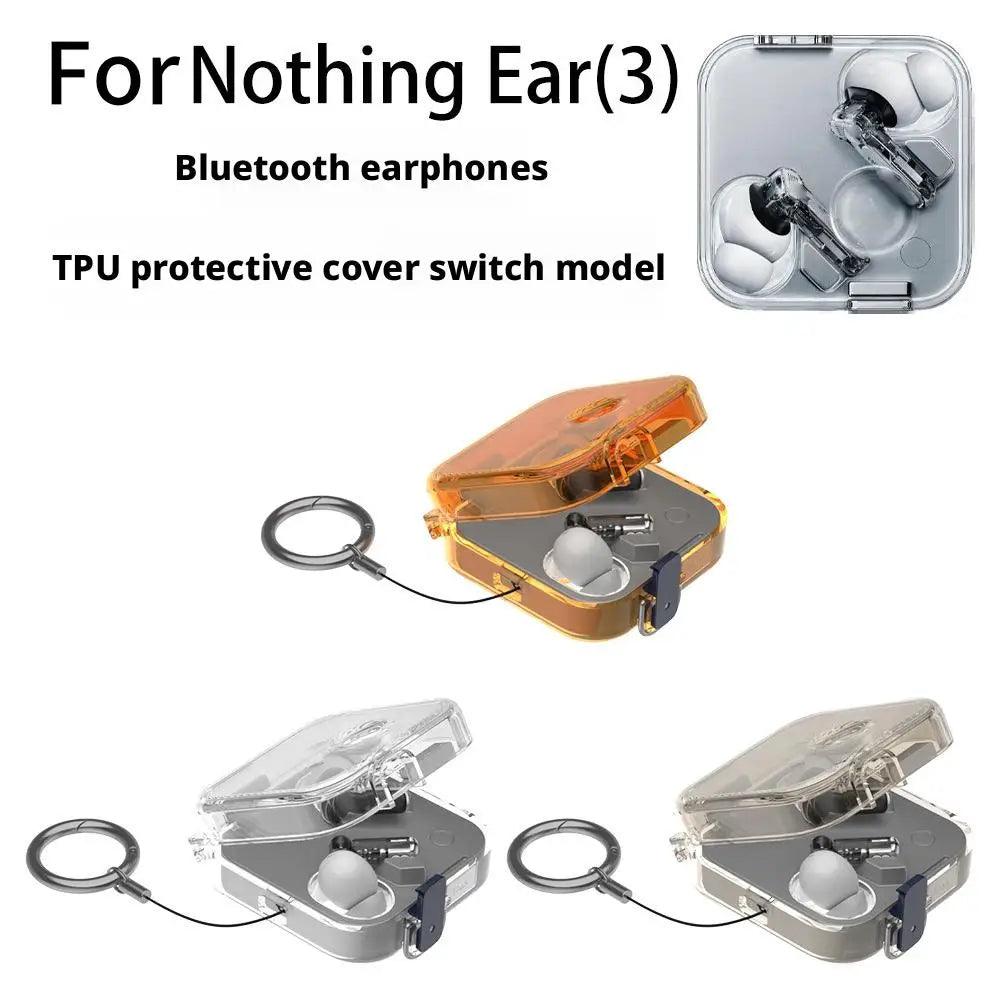 Clear Case For Nothing Ear 3 Wireless Earphone Silicone Protective Cover Dustproof Protector For Nothing Ear (3) Accessorie Oasis Select