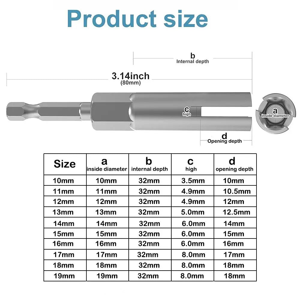 High Quality Steel Wing Nut Driver Slot H10/12/14/16/18 H11/13/15/17/19 Wrench Hex Shank Bolt Sleeve Electric Screwdriver Oasis Select