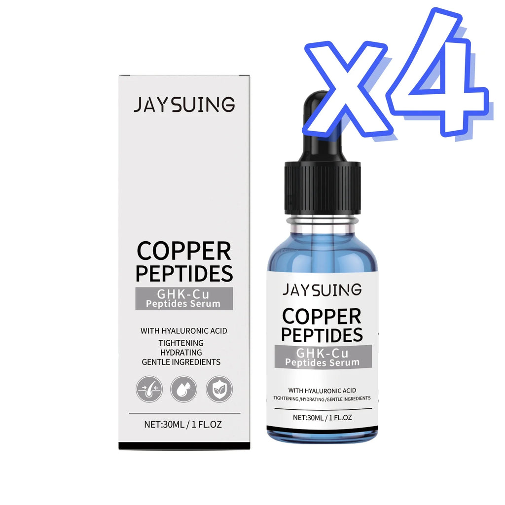 Copper Peptide Face Serum Repair Skin Firming Facial Loosen Skin Brighten Dullness Deeply Hydrate Hyaluronic Acid Face Essence Oasis Select 30ml Boxed x 4
