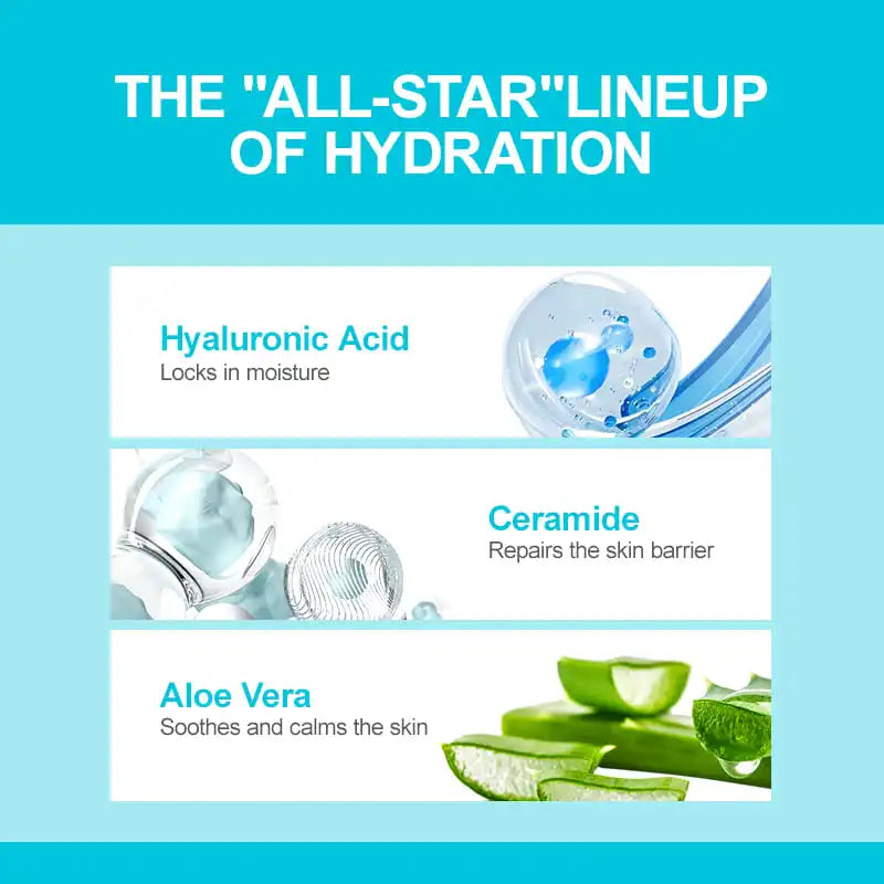 Hyaluronic Acid Moisturizing Face Cream Long-lasting Hydration Removal Enlarged Pore Rich Moisturizer Dry Skin Facial Skin Care Oasis Select