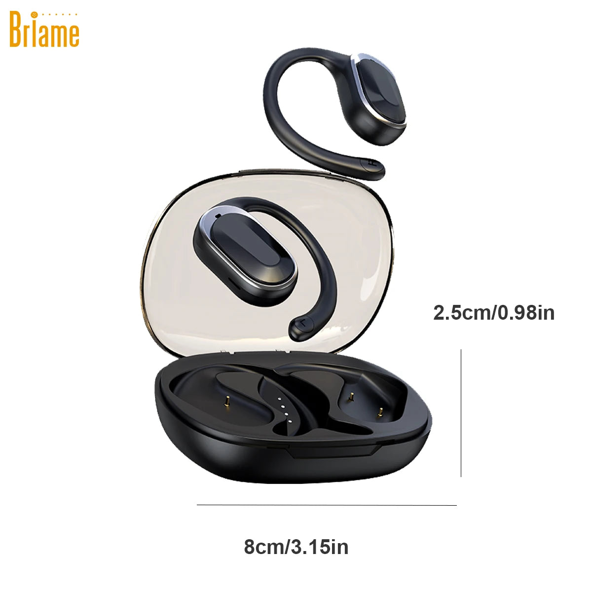 Briame Bluetooth Earhook Earphones Wireless Sports In-Ear Headset with Microphone for Running Sport Headphones Ows Headset Game Oasis Select