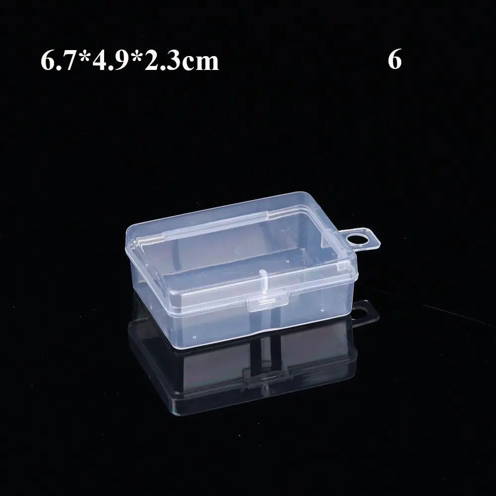 8Styles Plastic Storage Box Small Square Clear Black Box For Jewelry Diamond Embroidery Craft Bead Pill Home Storage Supply Oasis Select Type6