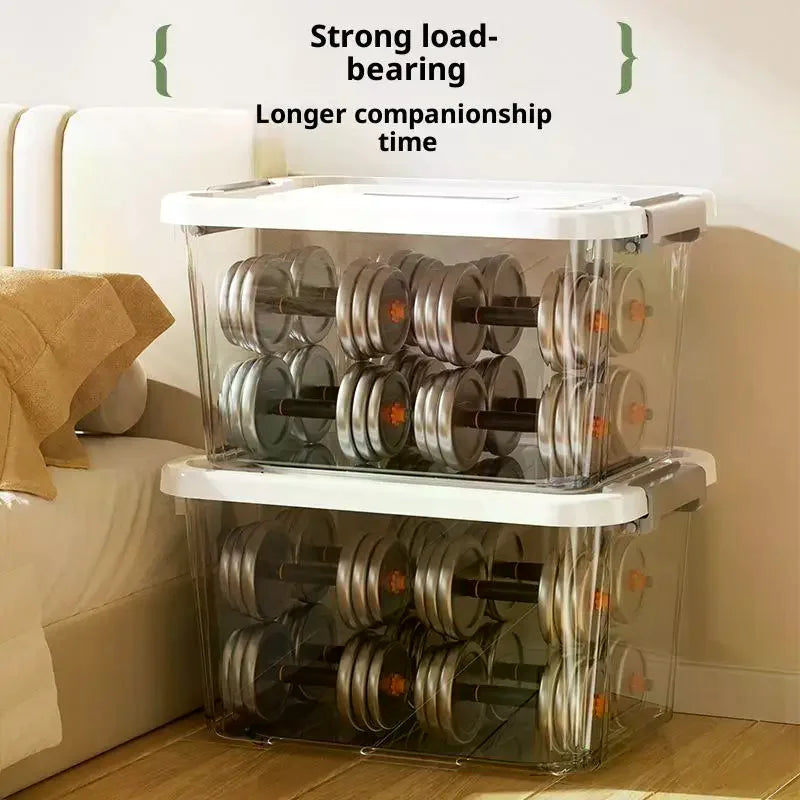 Transparent Stackable Storage Box with Lid | Multi-Size Organizer
