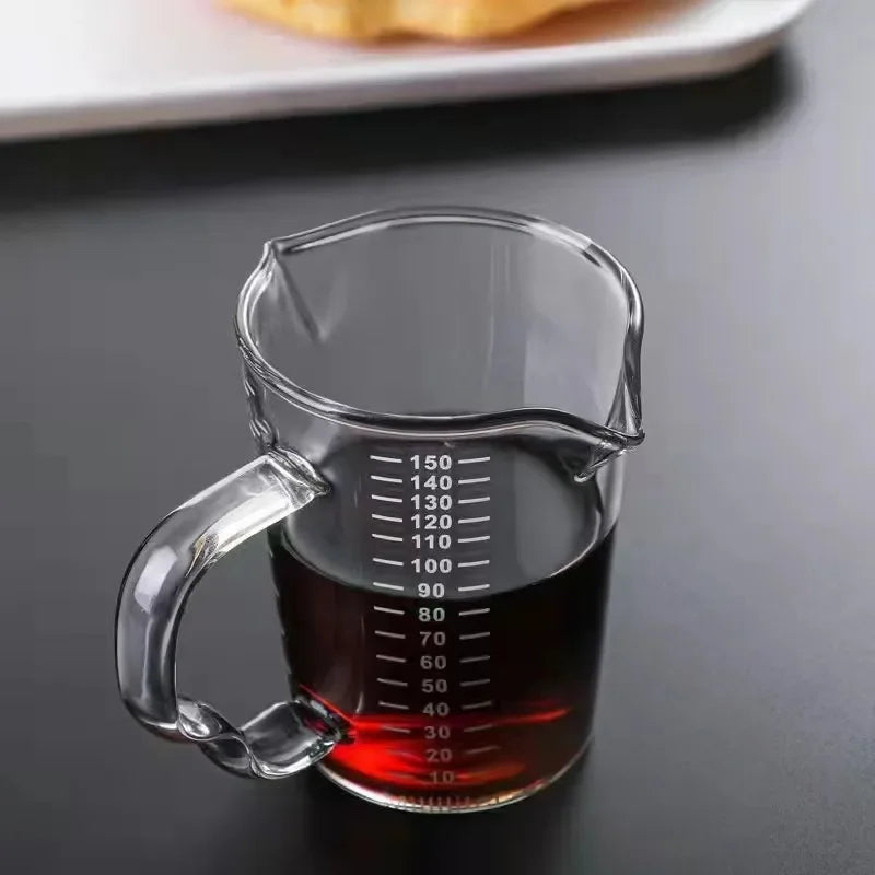 70/150ML Espresso Glass Cup Measuring Cup Milk Latte Jug Coffee Supplies Kitchen Dining & Bar Mug Drinkware Double Thick Bottom Oasis Select High-150ml Glass Cup