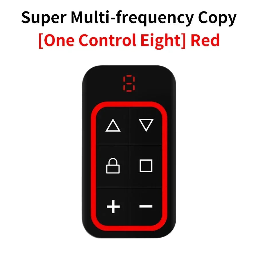 8-Channel 300-915MHz Garage Door Remote Duplicator | 433 868MHz Remote Duplicator Oasis Select 8 Channels Red