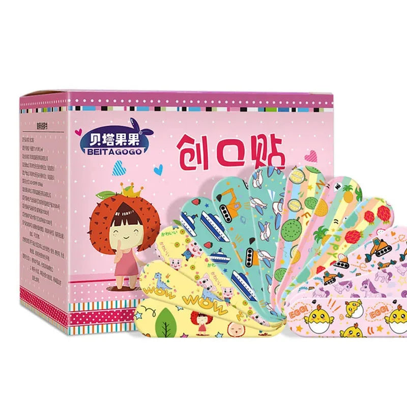60-360pcs Cartoon Animal Pattern Waterproof Hemostasis Kids Band Aid Stickers Adhesive Bandage Strips Plasters for Children Oasis Select