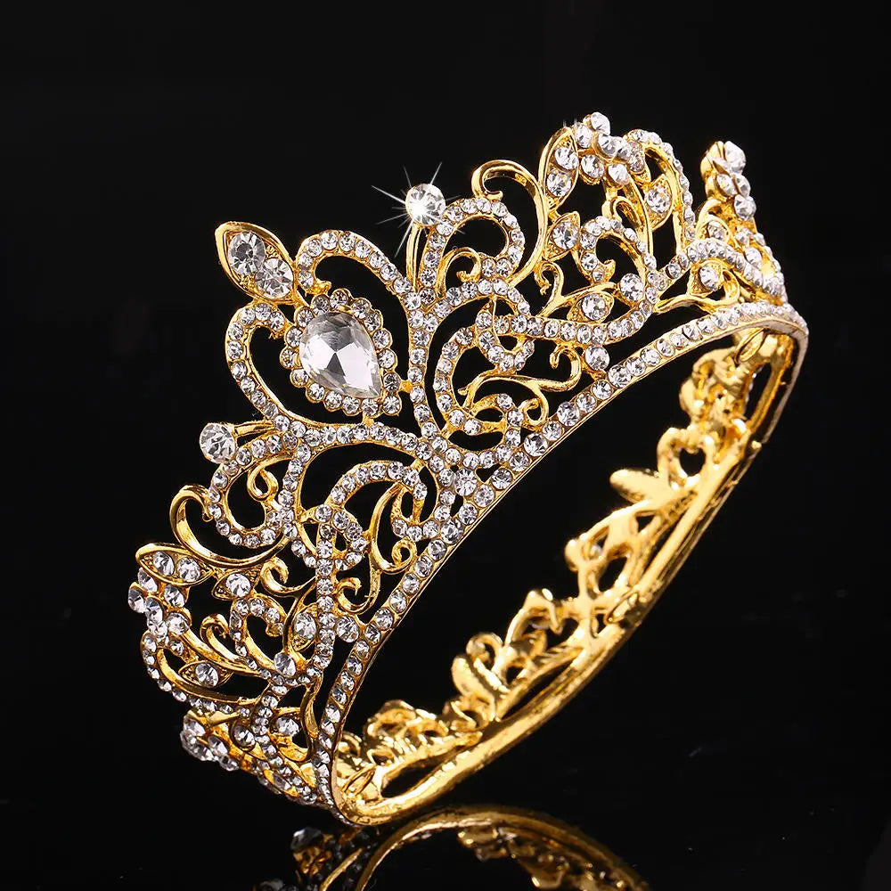 Rhinestone Crown Baking Cake Topper Headwear Decoration Children's Hair Accessories Princess Wedding Birthday Party Supplies New Oasis Select