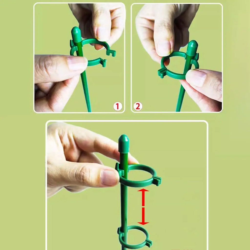 10Pcs Plant Supports Stakes Adjustable Flower Stand Sticks Reusable Plant Clips Bonsai Fixing Tool Flower Grow Holder Stakes Oasis Select