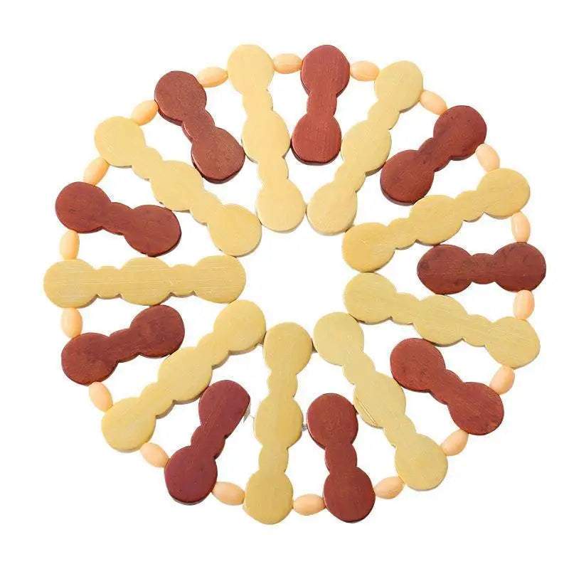 Bamboo Heat Resistant Trivet Mat – Non-Slip Pot Pad & Coaster