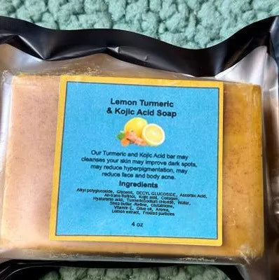 Turmeric Lemon Soap Kojic Acid Ginger Handmade Cold Soap Bath Face Soap Body Cleansers Oasis Select
