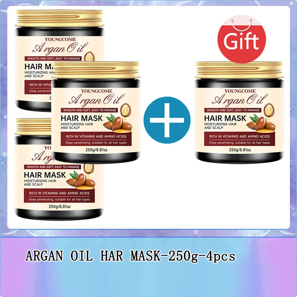 Argan Oil Hair Mask – Keratin, Collagen & Frizz Control | 250g