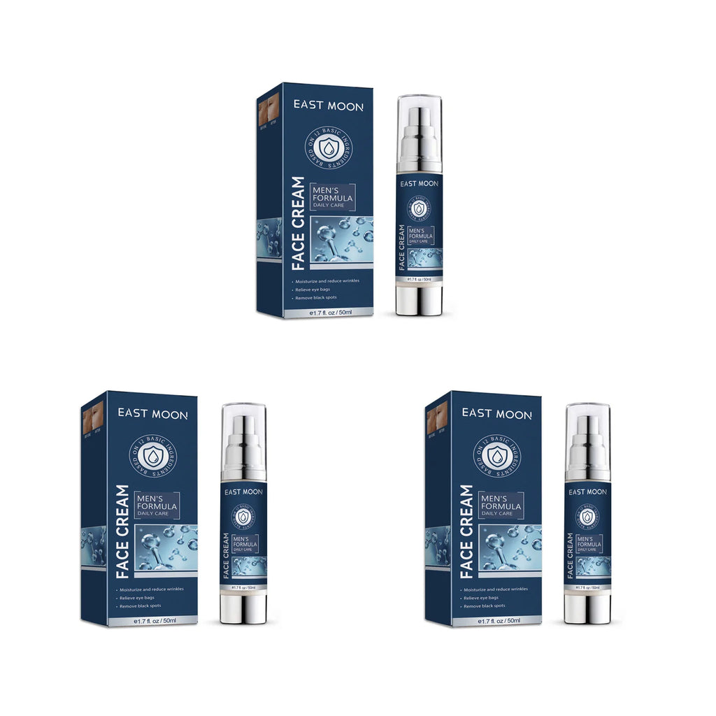 6 IN1 Men's Face Moisturizer Cream Hydrating Skin Lighten Dark Circles Anti-Puffiness Fade Fine Lines Brightening Facial Cream Oasis Select 3Pcs