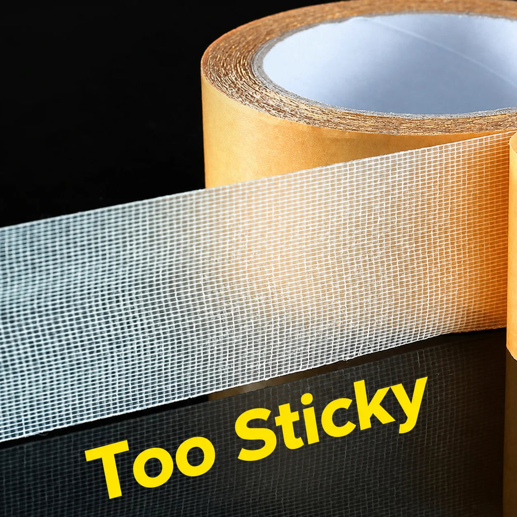 3cm Wide*10m Long Yellow Double-Sided Mesh Tape Waterproof, Strong Adhesion Tearable Double-Sided Tape Used For Carpet Floor Oasis Select