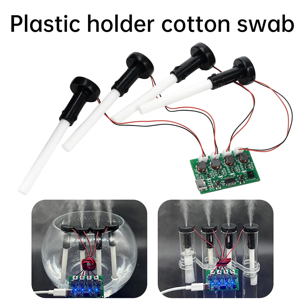 DC 5V RF infrared Remote Control 4 Spray Humidifier Module Atomization Control Board DIY Ultrasonic Atomizer Type C interface Oasis Select