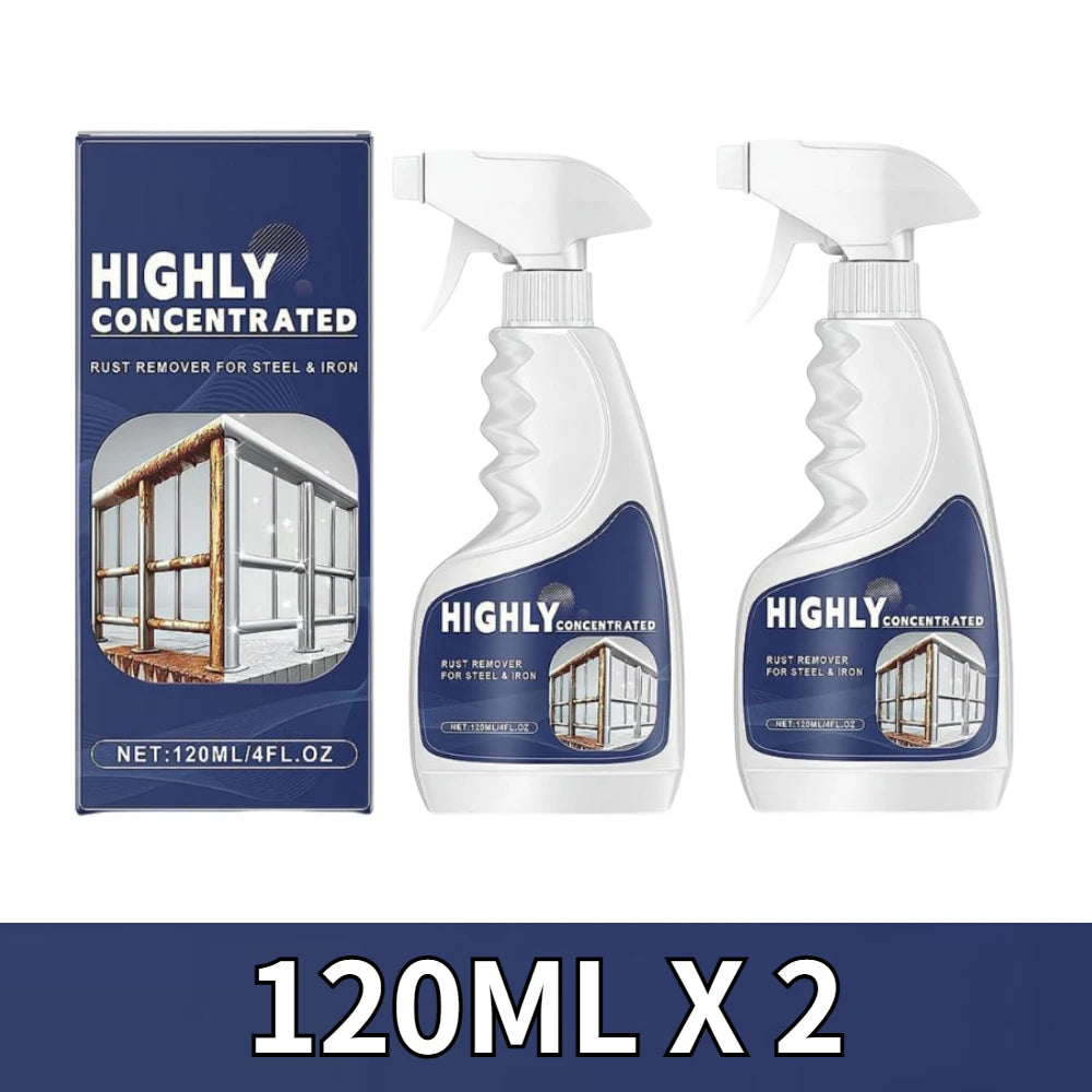 120ML Heavy-Duty Metal Rust Remover Powerful Fast Acting Rust Dissolver & Anti-Rust Coating For Metal Car Multi-Surface Cleaner Oasis Select 120ml X 2