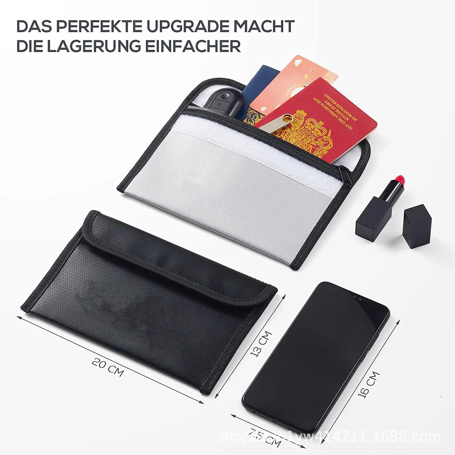Fireproof Waterproof Document Bag | Zipper Cash Safe Pouch