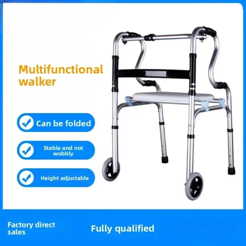 Multi-functional Solid walker for the elderly walking aluminum alloy four-legged crutches walking aids elderly walker Oasis Select