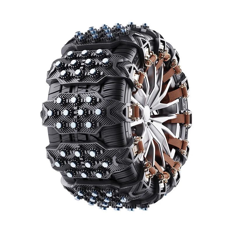 Car tires, anti-skid chains, sedan off-road vehicles, universal type, thickened and widened, ice breaking and anti-skid Oasis Select 2PCS