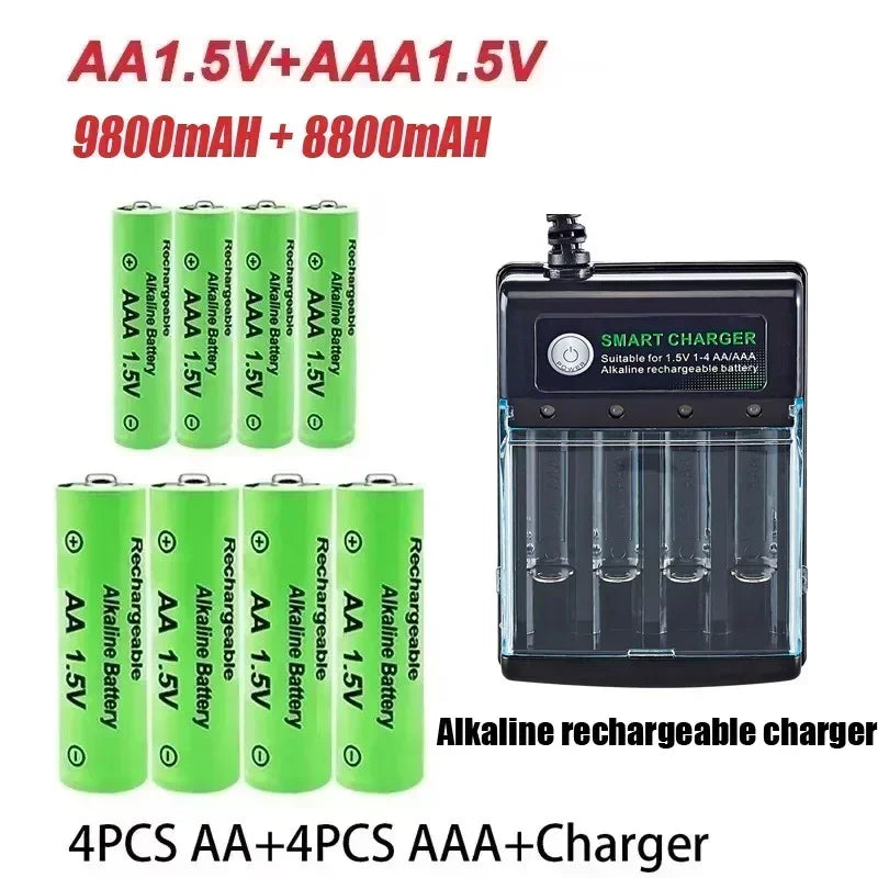 Yuform 1.5V AA & AAA Rechargeable Batteries + USB Charger