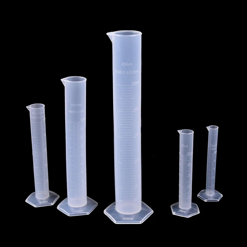 10/25/50/100/250ML Plastic Measuring Cylinder Laboratory Test Graduated Tube Oasis Select