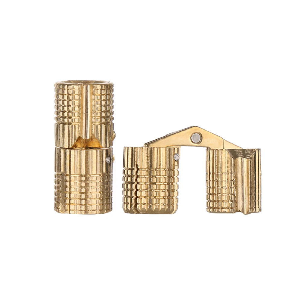 Invisible Cylindrical Brass Hinge | Concealed Cabinet Door Hinge