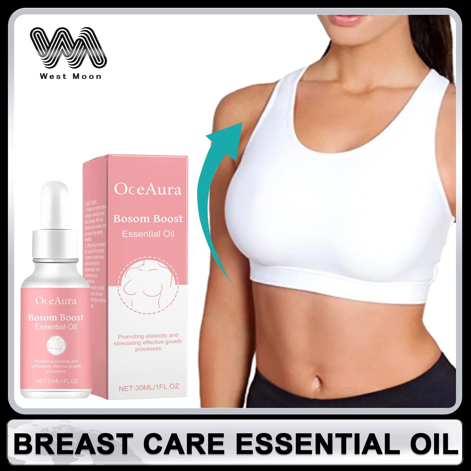 Breast Care Essential Oil Increase Breast Plump Prevent Sagging Tighten Lifting Firming Nourishing Massage Shape Sexy Body Care Oasis Select