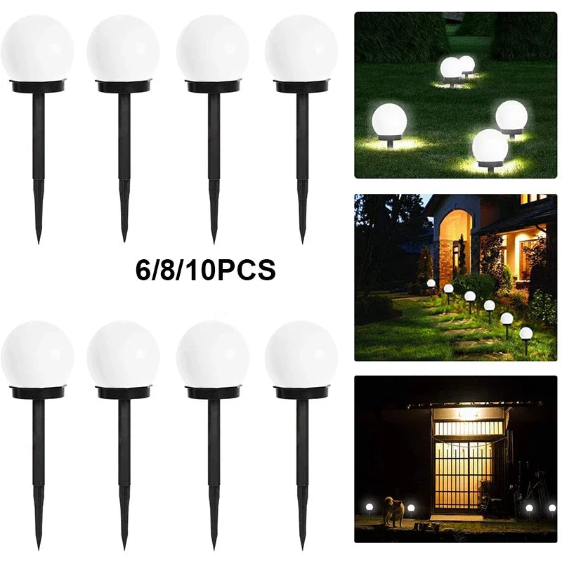 6-Pack Solar Pathway Lights | Waterproof LED Garden Stake Lamps