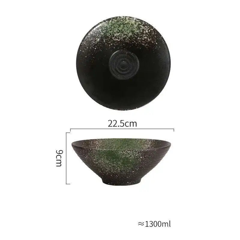 Japanese Ceramic Tableware Ramen Soup Noodle Bowls Commercial Bowl Home Restaurant Kitchen Dinnerware 7/8/9 Inch Oasis Select 9Inch Bowl C