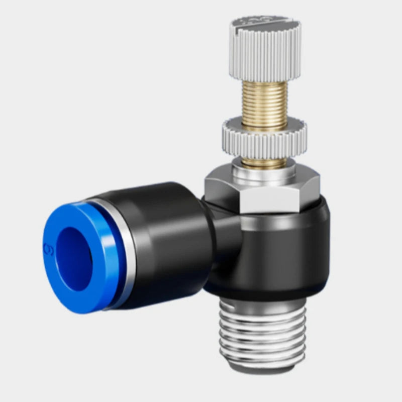 Quick Connect Pneumatic Connector "1/8" 1/4 "3/8" 1/2 M5 Air Speed Throttle Valve Regulating SL 4 6 8 10 12mm Valve Oasis Select