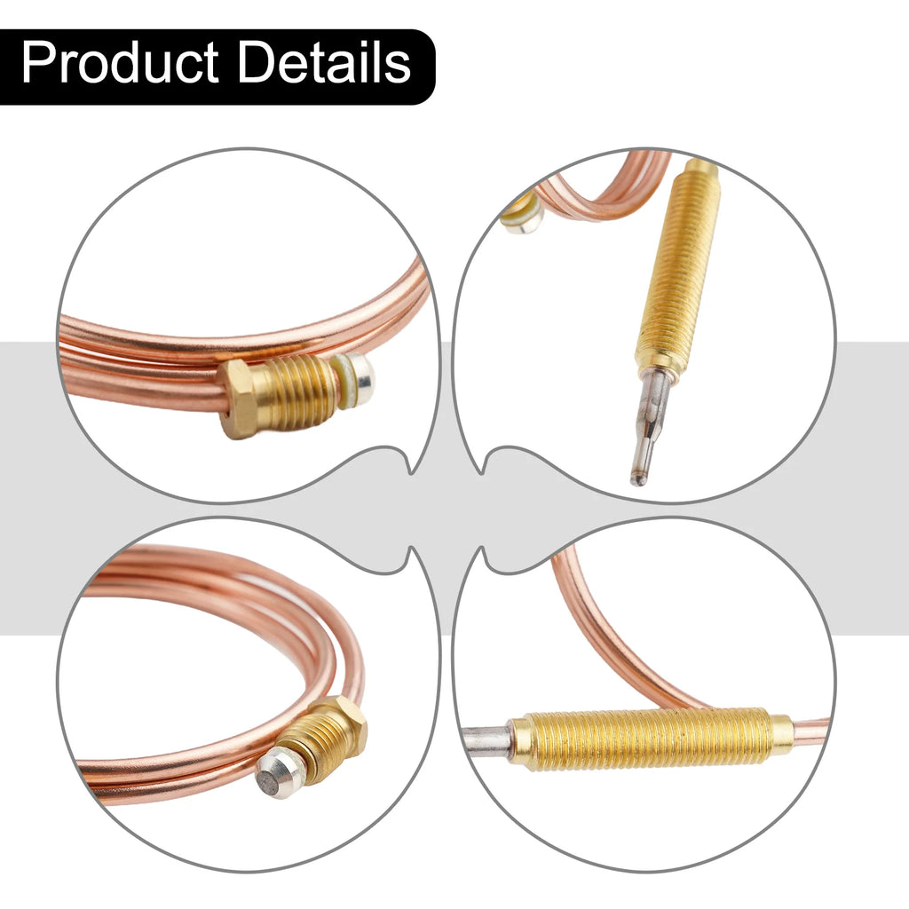 M8 Thermocouple Common Thread Probe 60/90/120/150cm For Gas Burners Fireplaces BBQ Heating Equipment Accessories Oasis Select