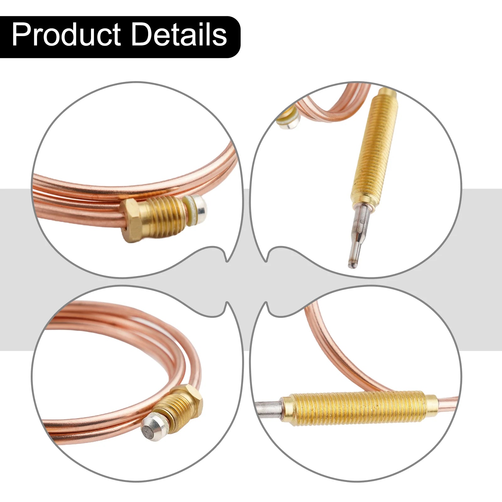 M8 Thermocouple Common Thread Probe 60/90/120/150cm For Gas Burners Fireplaces BBQ Heating Equipment Accessories Oasis Select