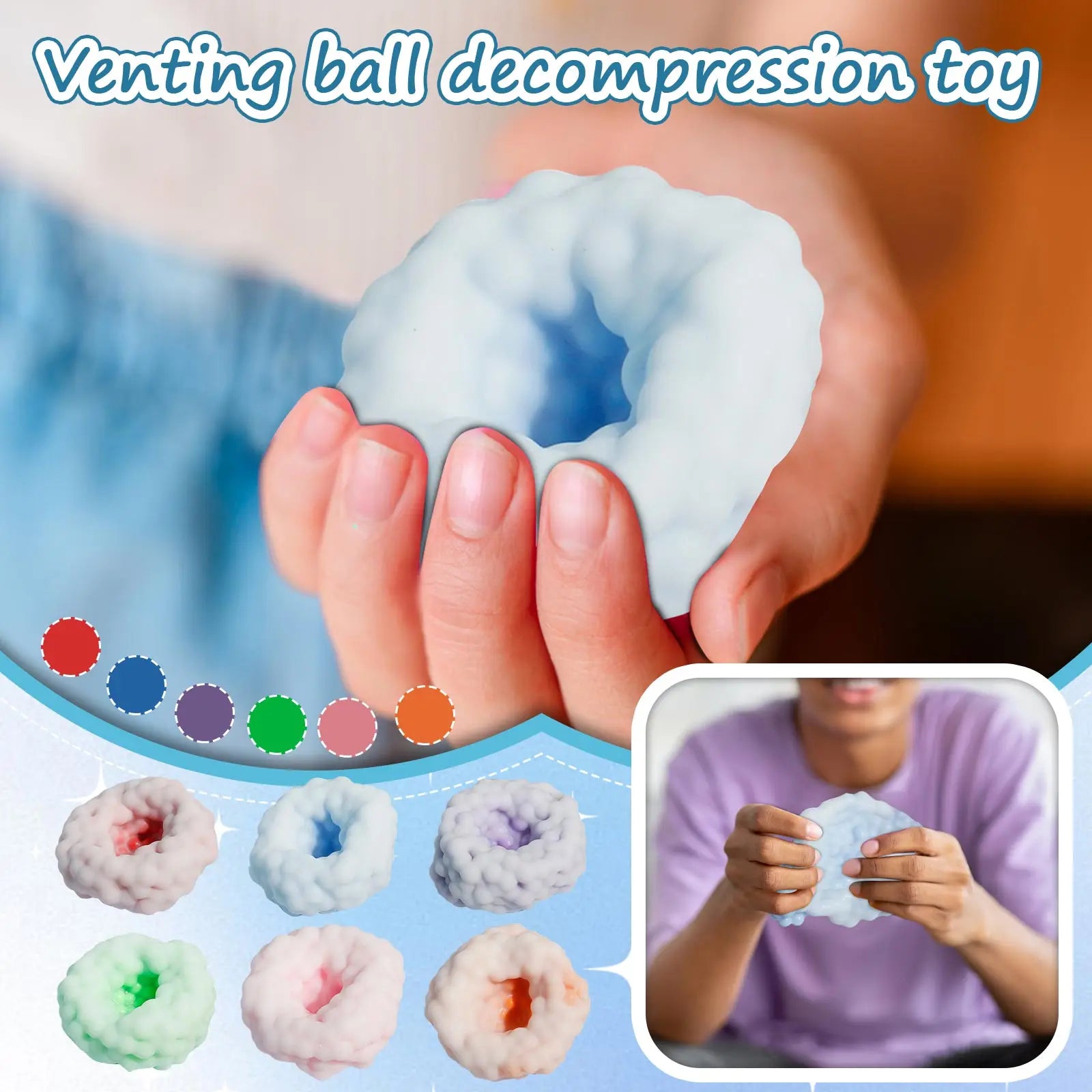 Crunchy Squishies Stress Ball Fidgets Toy Stress Anxiety Relief Balls Office Sand Filled Crunchy Balls Desk Squeeze Toys Gifts Oasis Select