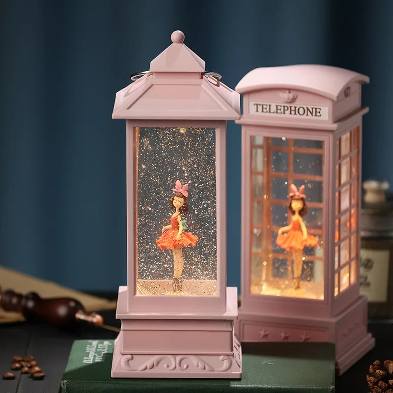 Rotating Ballet Snowflake Music Box Music Box Crystal Ball Dancing Girl Girl Birthday Gift Ornaments Music Box Oasis Select