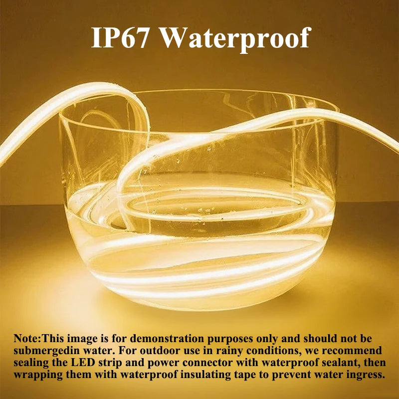 AC 220V COB LED Strips Lights Waterproof LED Outdoor Light 288 LEDs/M 1M-30M LED Light For Room Decoration With Switch And Plug Oasis Select