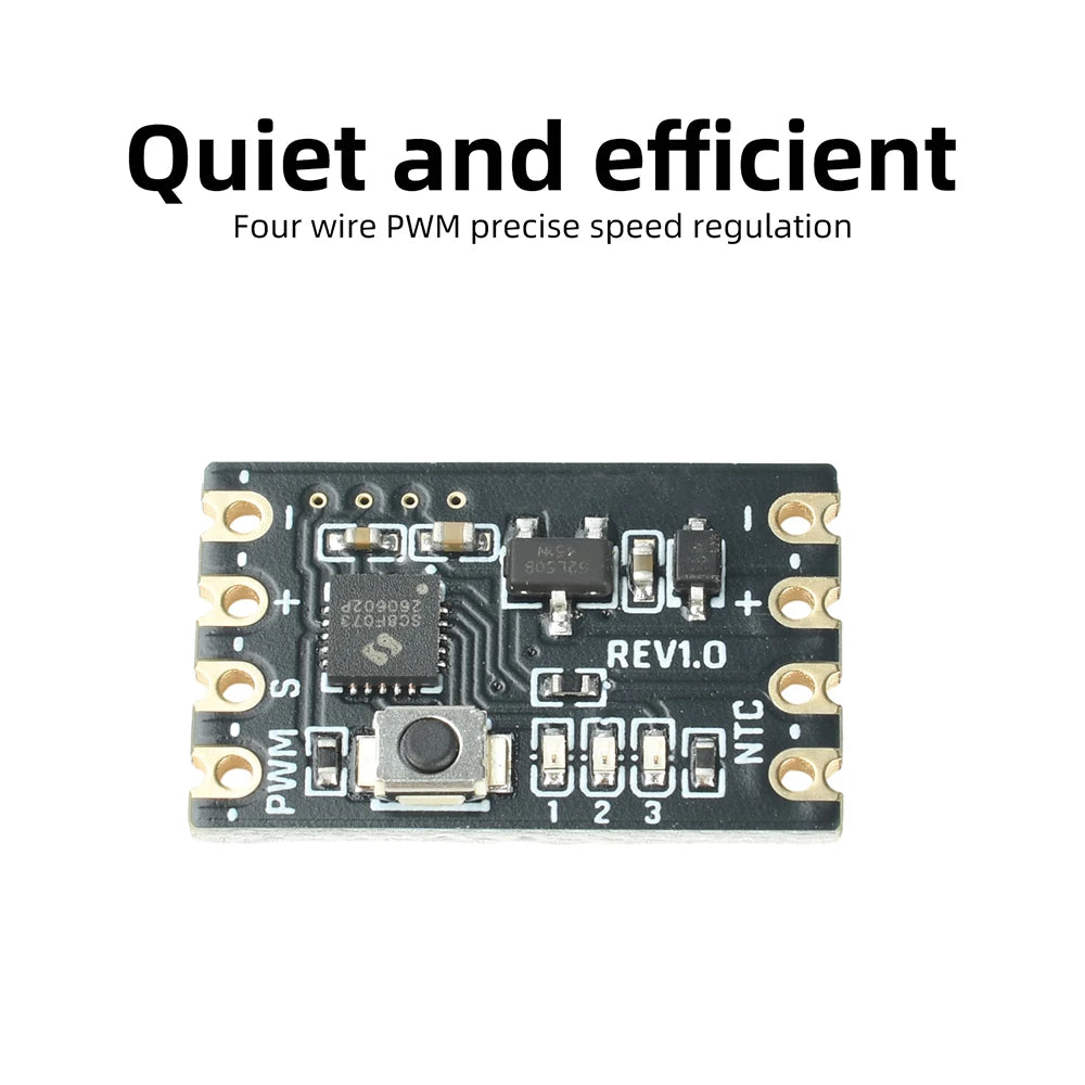 Mini 4-Pin PWM Fan Speed Controller 5-15V Intelligent Temperature Control Module with NTC Probe for 5V 12V 4-Wire PC Cooling Fan Oasis Select