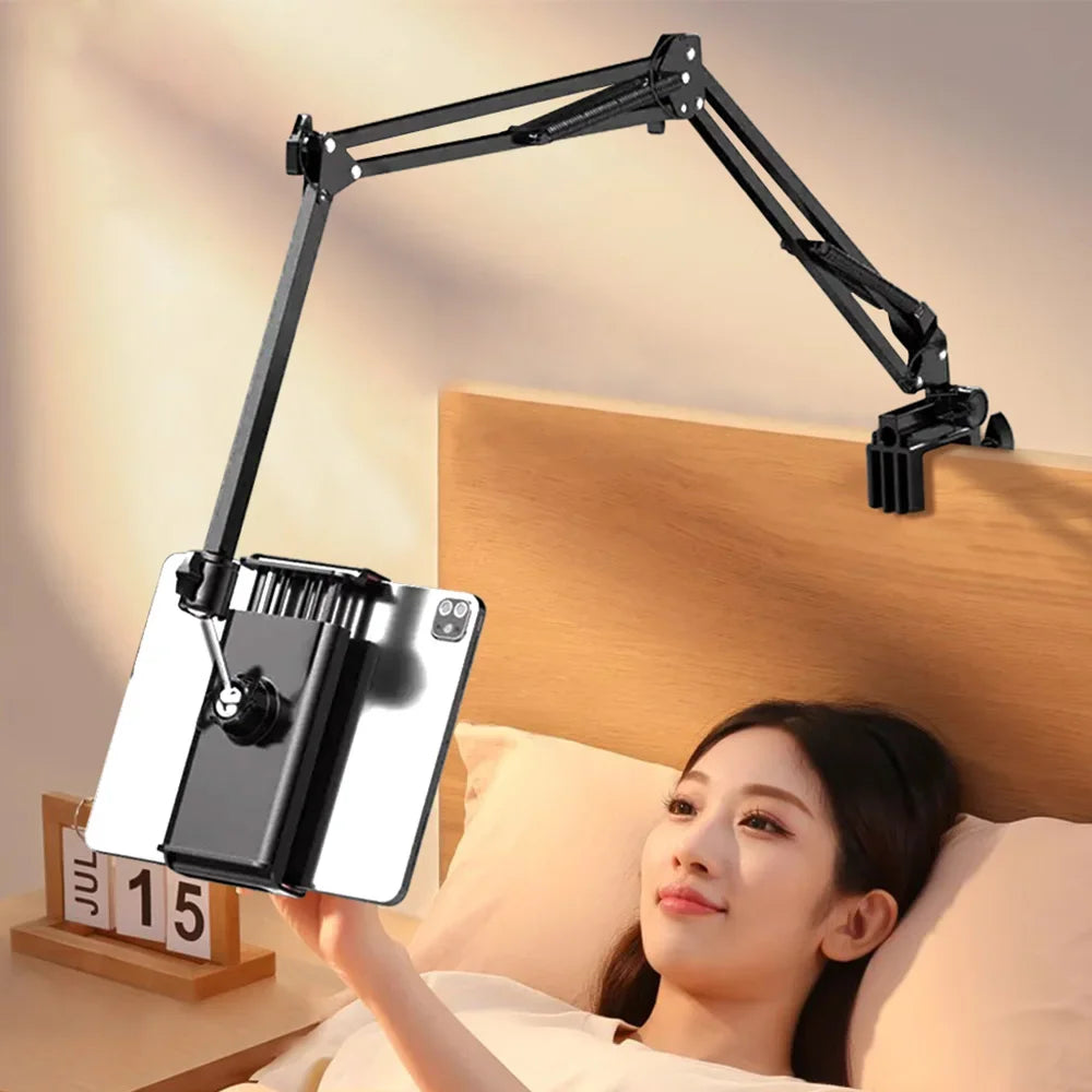 Tablet Holder for Bed with 90cm Metal Arm 360° Rotating Bed Tablet Mount Stand For iPad Stand 4.5~11 Inch Phone Tablet Bracket Oasis Select