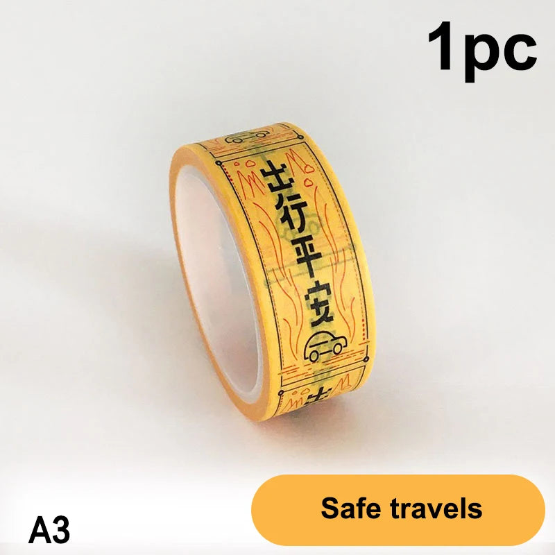 Rune Paper Tape Tear Seal Sticker DIY Crafts Scrapbooking Photo Albums Gift Boxes Decorative Sticker Fengshui Good Luck Sticker Oasis Select A3