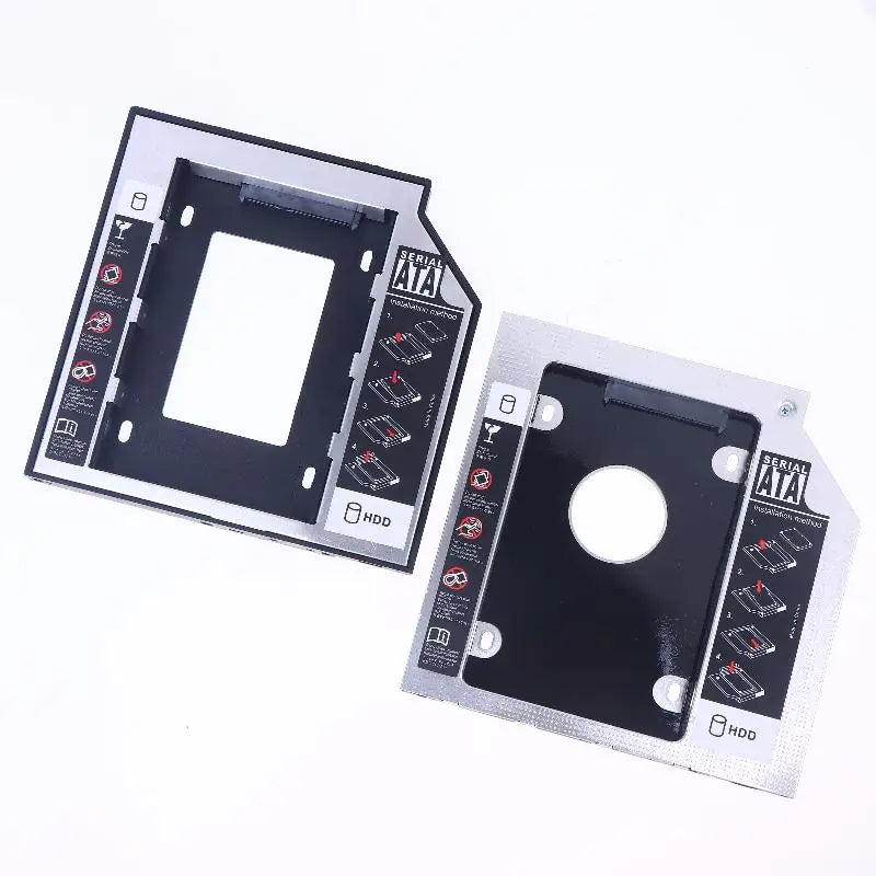 1 Set 2.5" SSD CD DVD To HDD Case Enclosure CD-ROM ODD Optibay Plastic Aluminum Universal 9.5/12.7mm SATA 3.0 2nd HDD Caddy Oasis Select
