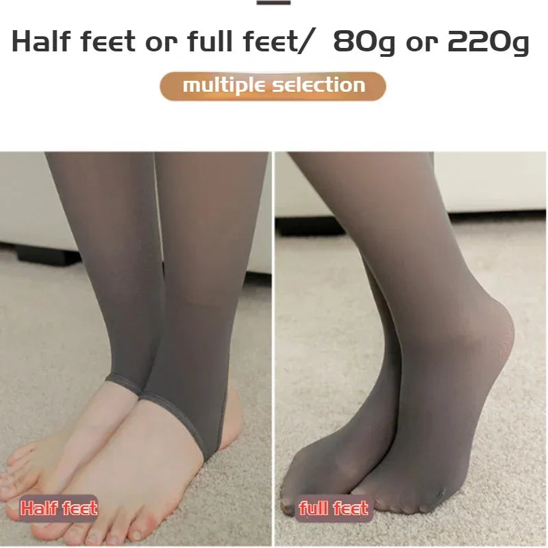 1-3pcs Fleece Tights Woman Warm Winter Pantyhose Sexy Translucent Stockings Thermal Elasticity Panty Fashion Leggings Female Oasis Select